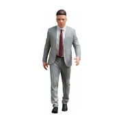 amagogo Businessman Miniature Walking Figurine Model Resin Craftsmanship Hand Painted for Model Scenes Dioramas and Collectors