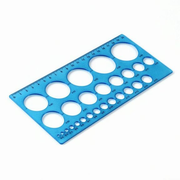 amagogo Circle Template Masking Spray Stencil Ruler Flexible Translucent Blue Material for DIY Crafting Modelers Hobby Projects