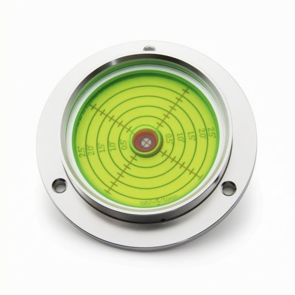 amagogo Circular Level Spirit Level Flange Level Sturdy Metal Body 80 Mm Face with Engraved Scales for Machinists and Heavy Equipment Alignment