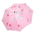 thumbnail image 1 of amagogo Folding Umbrella Compact Manual Open Lightweight Windproof Portable Umbrella Peach, 1 of 9
