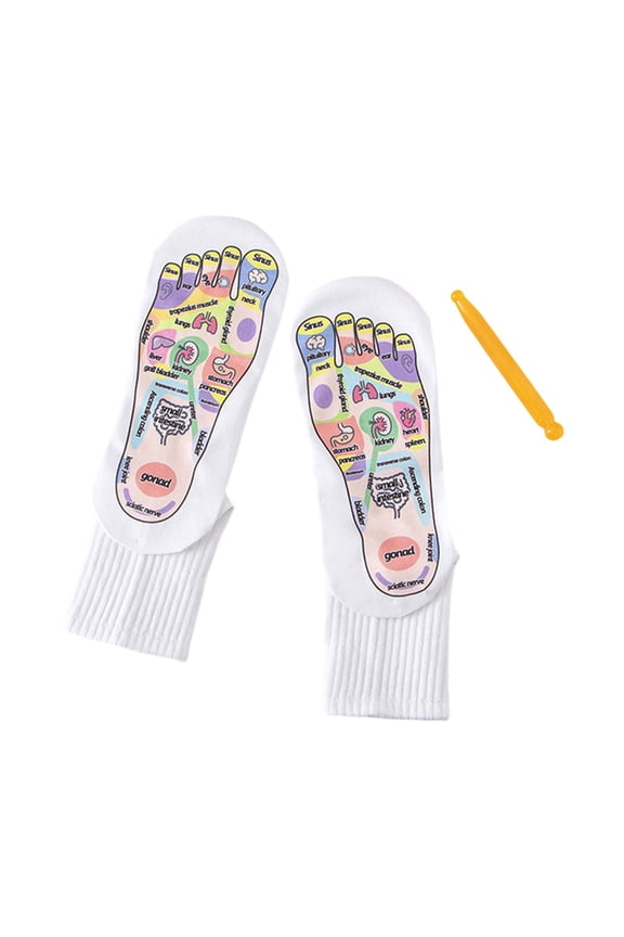 Foot Massage Socks Breathable Reflexology Socks for Massage Parlor Daily Use 30cmx8cm