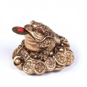 amagogo Fortune Toad Lucky Frog Resin Figurine Small Size Craft Detail for Home Workspace and Thoughtful Housewarming Gift