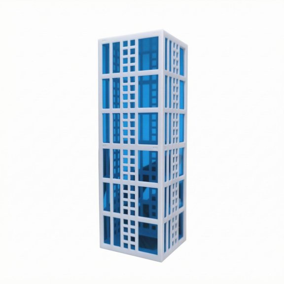 amagogo Miniature Building Tabletop Architecture Model White Modern Facade Cutout Windows for Classroom Presentations and Design Studios
