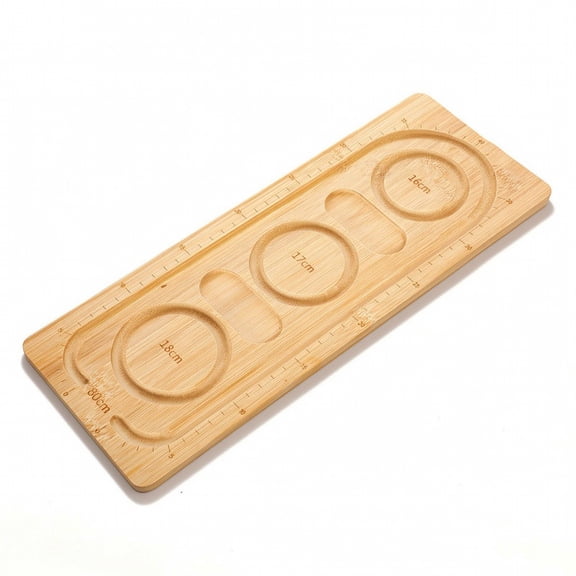 amagogo Necklace Planning Board Beadwork Layout Tray Jewelry Measuring Board Bamboo Wood Material for Hobbyists Workshops and Daily Practice