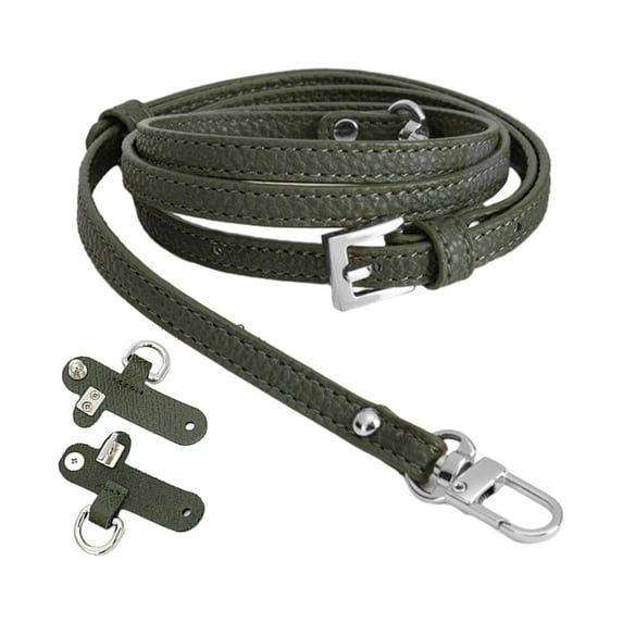 amagogo Purse Strap Classic PU Leather Bag Strap for Small Bag Cross Body Bag Clutch Green Buckle