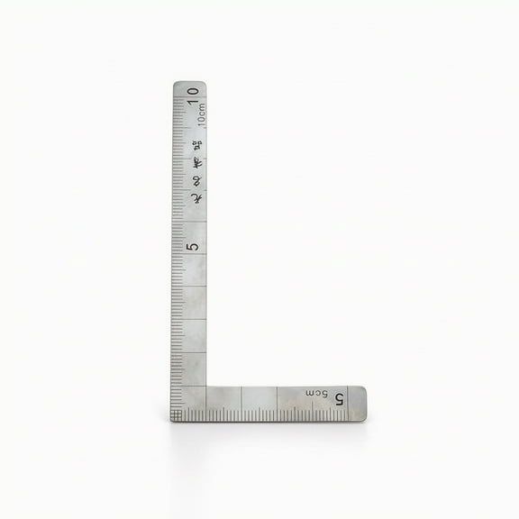 amagogo Ruler Square Gauge Compact Angle Ruler Clear Double Sided Engraving 1mm Precision for Carpentry DIY Craft Rooms
