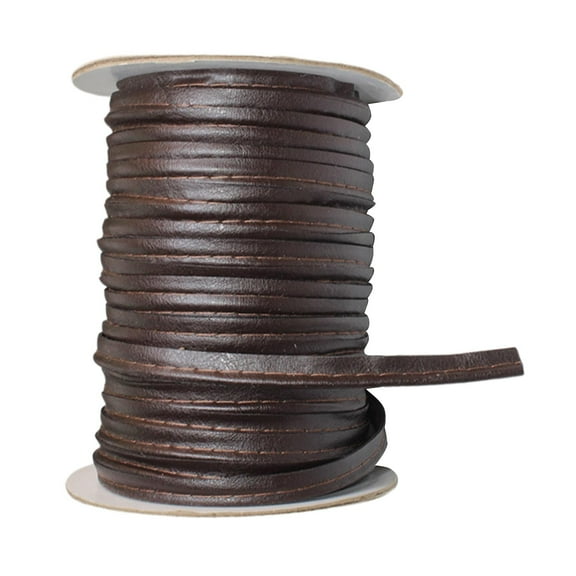 amagogo Single Fold Bias Tape | Sewing, Stitching, Molding, Piping, Hemming, Quilting, Patching Single Fold Leather Binding Tape Brown