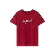 amagogo T Shirt for Women Soft Trendy Short Sleeve Top for Daily Wear Camping Travel L