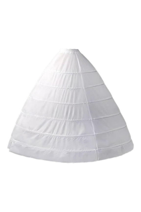 Women Crinoline Petticoat 6 Hoop Underskirt Petticoat for Gown Party Wedding