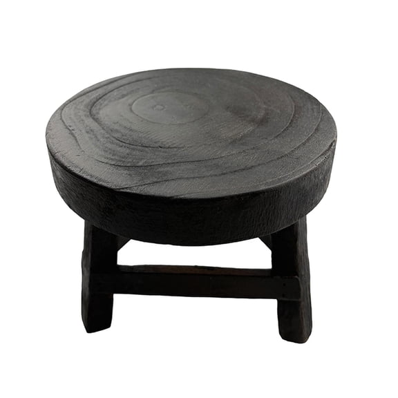 amagogo Wood Plant Stool Flower Pot Stool Round Decorative Small Bonsai Rack Plant Stand