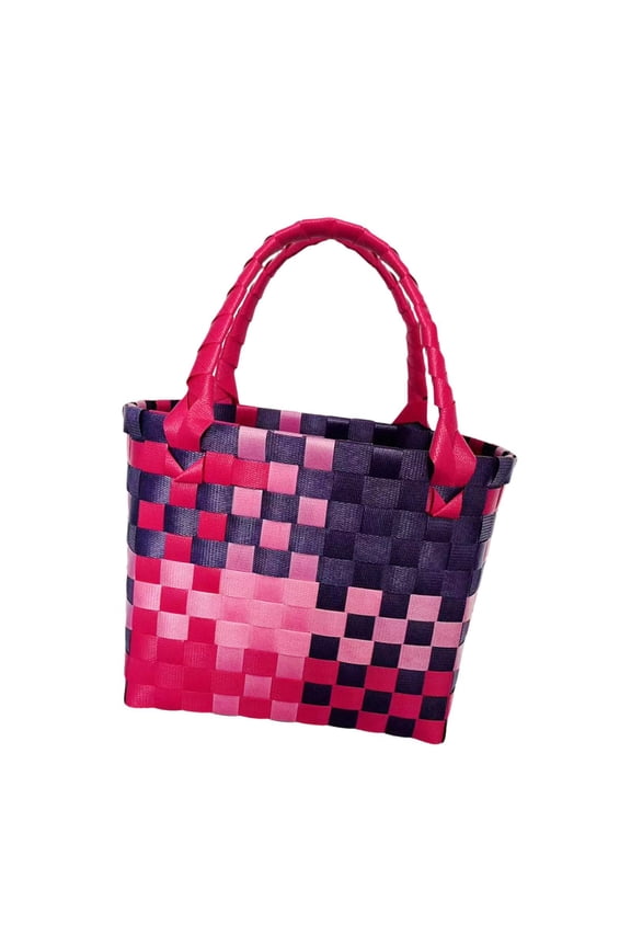 Woven Handbag Waterproof Beach Pouch Summer Multipurpose Travel Bag Tote Bag C