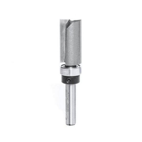 amana tool - 45460 carbide tipped flush trim plunge template 1/2 dia x 1" 4 shank