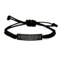 thumbnail image 1 of amangny Badass Mom. You May Not Have Given Me Life. But You Have Stepmom Black Rope Bracelet, Nice Stepmom, Engraved Bracelet for Mom, 1 of 1
