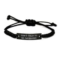 thumbnail image 1 of amangny Baking Gifts for Friends, Don't Talk to Me. I'm Baking, Beautiful Baking Black Rope Bracelet, Engraved Bracelet from, 1 of 1