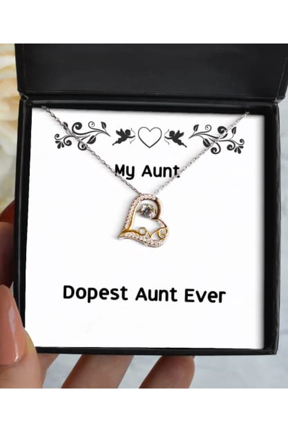 Beautiful Aunt Love Dancing Necklace, Dopest Aunt Ever, Unique Gifts