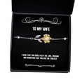 thumbnail image 1 of amangny Beautiful Wife, I Wish That You Could Keep The Love, Passion and Adoration That You, Useful Sunflower Bracelet for Wife from Husband, 1 of 5