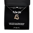 thumbnail image 1 of amangny Beautiful Wife Love Dancing Necklace, I Promise to be There for You, to Hold Your Hand and Make Each New, Fun for Wife, Holiday, 1 of 6