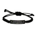 thumbnail image 1 of amangny Best English Bulldog Gifts, Proud to Have a Little English Bulldog, Christmas Black Rope Bracelet for English Bulldog, 1 of 1