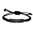 thumbnail image 1 of amangny Best Grandmother Ever Black Rope Bracelet, Grandmother Engraved Bracelet, Funny for Grandmother, 1 of 1