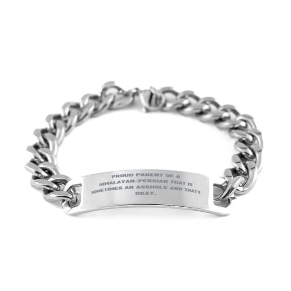 amangny Best Himalayan-Persian Cat, Proud Parent of a Himalayan-Persian That is, Holiday Cuban Chain Bracelet for Himalayan-Persian Cat
