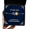 thumbnail image 1 of amangny Best Wife, My Wife is an Awesome Director, Epic Valentine's Day Sunflower Bracelet from, 1 of 5