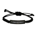 thumbnail image 1 of amangny Brilliant Electrician Gifts, Future Electrician, Electrician Black Rope Bracelet from Colleagues, 1 of 1