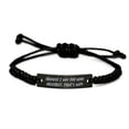 thumbnail image 1 of amangny Brilliant Naval Architect, Because I Am The Naval Architect. That's Why, Unique Idea Holiday Black Rope Bracelet for Men Women, 1 of 1