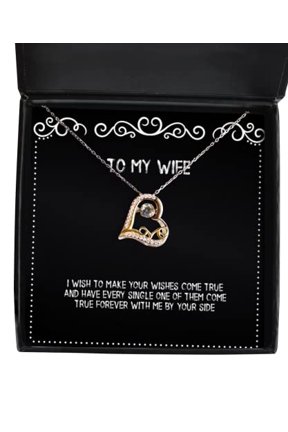 Brilliant Wife, I Wish to Make Your Wishes Come True and Have Every Single one of Them Come, Holiday Love Dancing Necklace for Wife