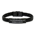 thumbnail image 1 of amangny Creative Writing Gifts for Men Women, Creative Writing, Epic Creative Writing Braided Leather Bracelet, Engraved Bracelet from, 1 of 1