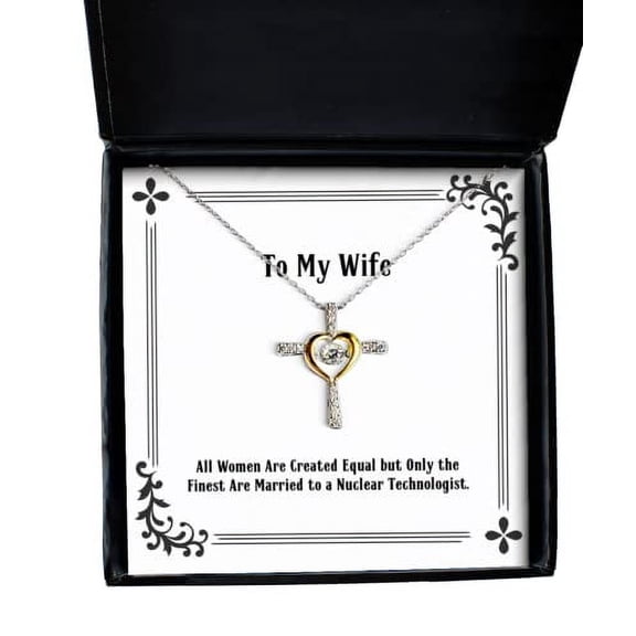 amangny Cute Wife Gifts, All Women are Created Equal but Only The Finest are, Useful Holiday Cross Dancing Necklace Gifts for Wife, Hanukkah Gifts, Kwanzaa Gifts, Birthday Gifts, Wedding