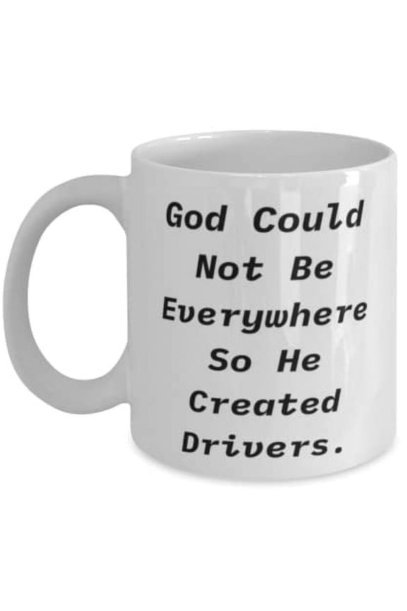 amangny Driver Gifts For Coworkers, God Could Not Be Everywhere So He Created Drivers, Epic Driver 15oz Mug, Cup From Friends, Driving gloves, Car keychain, Sun visor