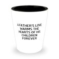 thumbnail image 1 of amangny A Father's Love Warms The Hearts Of His Children Forever Daddy Shot Glass, New Daddy Gifts, Ceramic Cup For Father from Son, Fathers Day, Gift ideas, 1 of 1