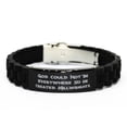 thumbnail image 1 of amangny Fun Millwright Black Glidelock Clasp Bracelet, God Could, Inspire Gifts for Colleagues from Colleagues, Birthday Unique Gifts, One of a kind millwright gifts, Handcrafted millwright gifts,, 1 of 1