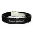 thumbnail image 1 of amangny Funny Aunt, Smokin' Hot Aunt, Aunt Black Glidelock Clasp Bracelet from Niece, 1 of 1