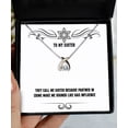 thumbnail image 1 of amangny Funny Sister Gifts, They Call Me Sister Because Partner in Crime Make Me Sounds, Fun Wishbone Dancing Necklace for Little Sister from Sister, 1 of 5