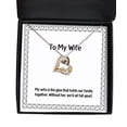 thumbnail image 1 of amangny Funny Wife Gifts, My Wife is The Glue That Holds Our Family Together. Without her, We'd, Birthday Love Dancing Necklace for Wife, Spouse, Girlfriend, Husband, Boyfriend, Significant Other, 1 of 5