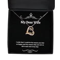 thumbnail image 1 of amangny Funny Wife, I Wish That I Could be The Reason You Feel so Happy and The Reason why, Gag Holiday Love Dancing Necklace for Wife, 1 of 6