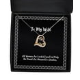 thumbnail image 1 of amangny Gag Wife, All Women are Created Equal but Only The Finest are Married to a, Inspire Holiday Love Dancing Necklace for Wife, 1 of 6