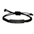 thumbnail image 1 of amangny Got The World's Best Stepson Black Rope Bracelet, Stepson Engraved Bracelet, Useful Gifts for Stepson, Stepson Gift, Present for Stepson, Stepson Birthday Present, for Stepson, 1 of 1