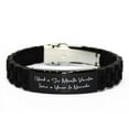 thumbnail image 1 of amangny I Need a Six Month Vacation Twice a Year to Nevada. Black Glidelock Clasp Bracelet, Nevada Engraved Bracelet, Nice Gifts for Nevada, 1 of 1