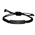 thumbnail image 1 of amangny I'm The Big Brother Which Makes Me The Boss Black Rope Bracelet, Brother Present from Brother, Inspire Engraved Bracelet for Brothers, 1 of 1