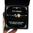 thumbnail image 1 of amangny Inspirational Grandma Gifts, Retired. Under New Management. See Grandkids for Details, Mother's Day Sunflower Bracelet for Grandma, 1 of 5