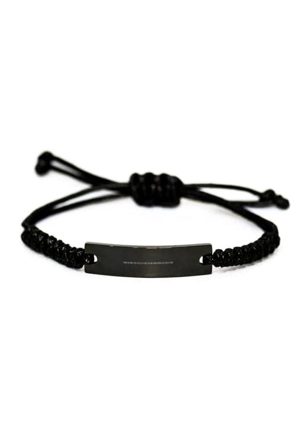 Inspirational Mum, Maybe Buy Mum A Nice Bottle of Wine; Because Drunk Moms are, Holiday Black Rope Bracelet for Mum
