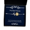 thumbnail image 1 of amangny Inspire Fiancee Sunflower Bracelet, You're The only Person who can Make me Laugh When I'm, Sarcastic Gifts, Funny Fiancee Gift, Gag Gift for Fiancee, Funny Sunflower Bracelet,, 1 of 5