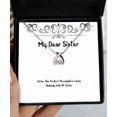thumbnail image 1 of amangny Inspire Sister Gifts, Sister The Perfect Accomplice Cause Nobody Yells at Sister, Best Wishbone Dancing Necklace for Sister from Sister, 1 of 5