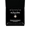 thumbnail image 1 of amangny Inspire Wife Gifts, All Women are Created Equal but Only The Finest are Married to a Court, Wife Love Knot Rose Gold Necklace from Husband, 1 of 6