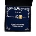 thumbnail image 1 of amangny Inspire Wife Gifts, My Wife is an Awesome Physician Assistant, Inspire Holiday Sunflower Bracelet from, 1 of 5