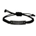 thumbnail image 1 of amangny Keep Calm and Let The. Maintenance Worker Black Rope Bracelet, Best Maintenance Worker, Engraved Bracelet for Colleagues, 1 of 1