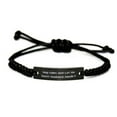 thumbnail image 1 of amangny Keep Calm and Let The Sheriff Husband Handle It. Husband Black Rope Bracelet, Inappropriate Husband Gifts, Engraved Bracelet for Husband, 1 of 1