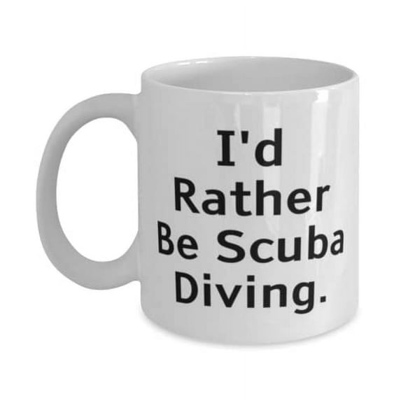 amangny Love Scuba Diving Gifts, I'd Rather Be Scuba Diving, Reusable Birthday 15oz Mug From Men Women, Scuba diving birthday present, Scuba diving birthday ideas